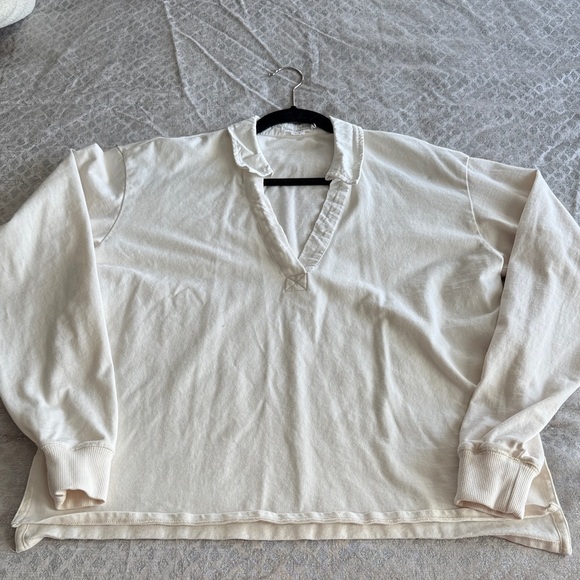 Good American Tops - Good American Cream Long Sleeve Top